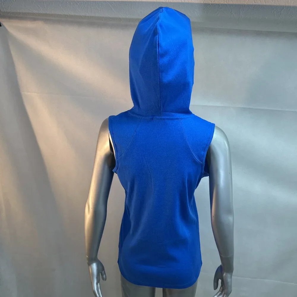 NWOT Full-Zip Sleeveless Hoodie/Vest with Kangaroo Pockets - Picture 6 of 8
